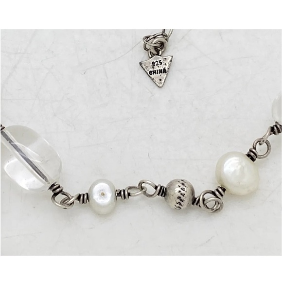 Silpada Vintage Sterling Silver Silver Pearl & Crystal Necklace - Picture 10 of 14